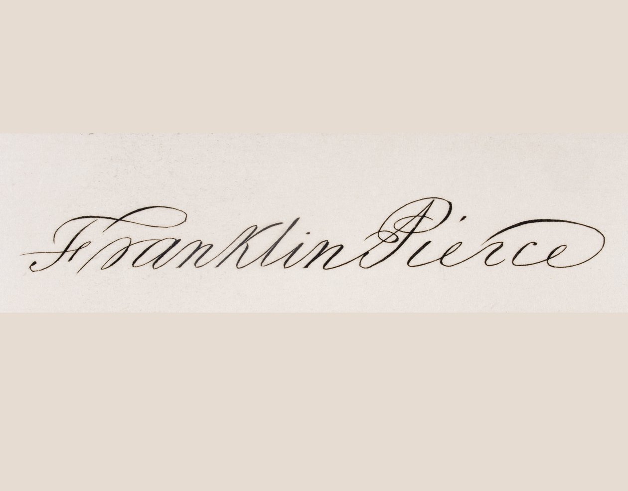 Signatur av Franklin Pierce av American School