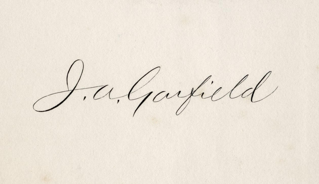 Signatur av James Abram Garfield av American School
