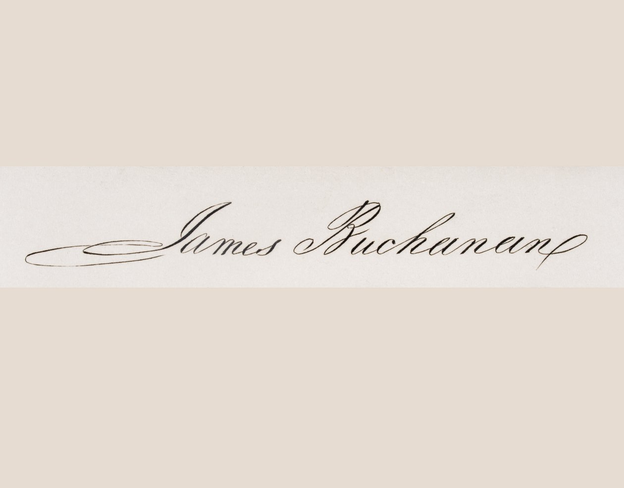 Signatur av James Buchanan av American School