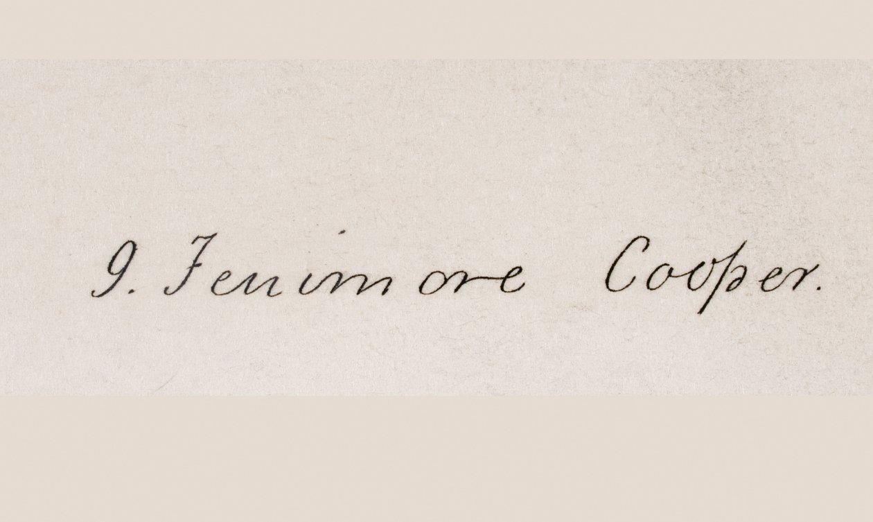 Signatur av James Fenire Cooper av American School