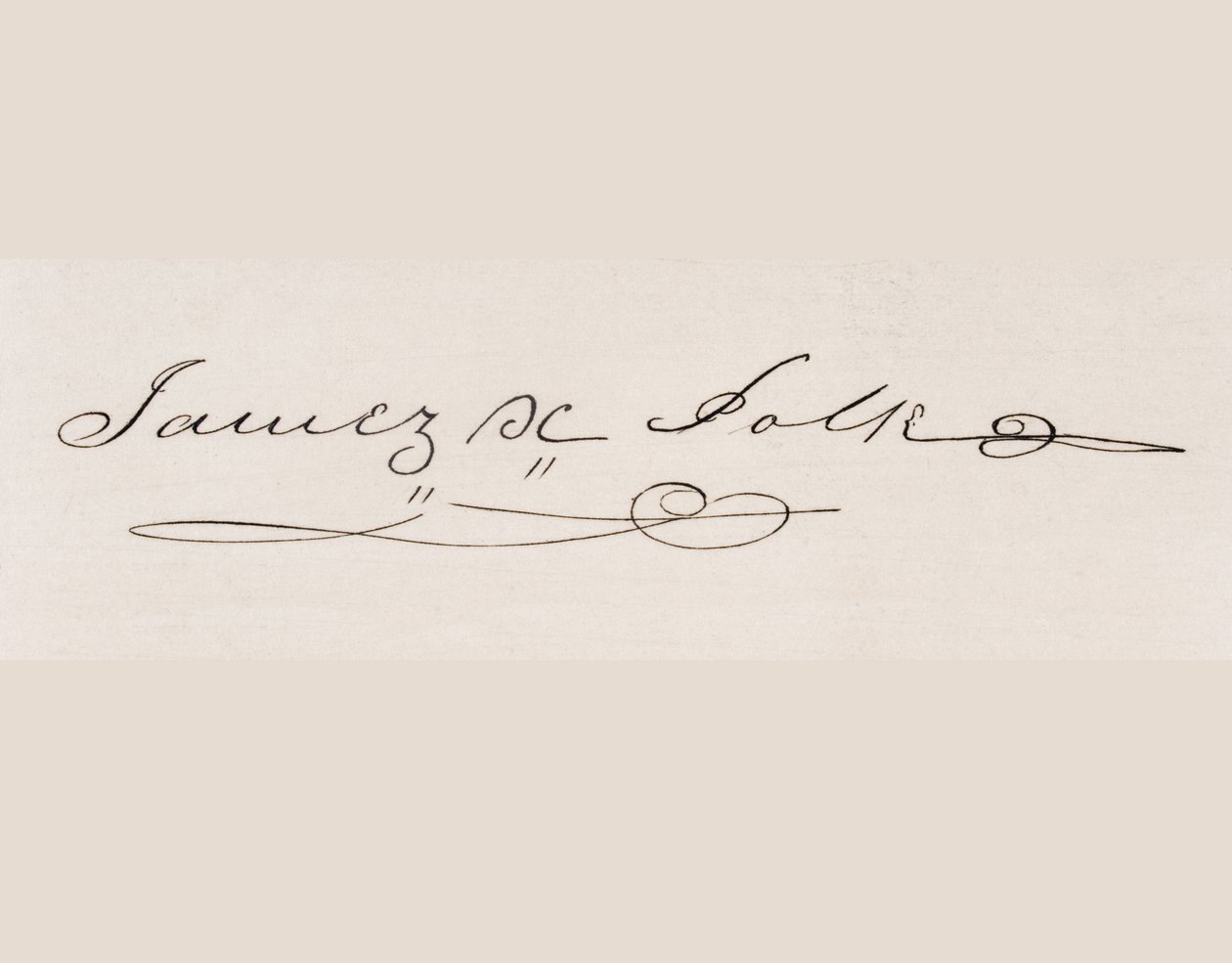 Signatur av James Knox Polk av American School