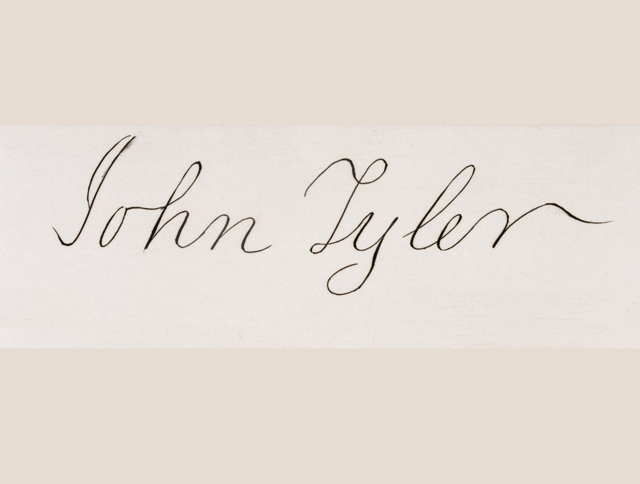 Signatur av John Tyler av American School
