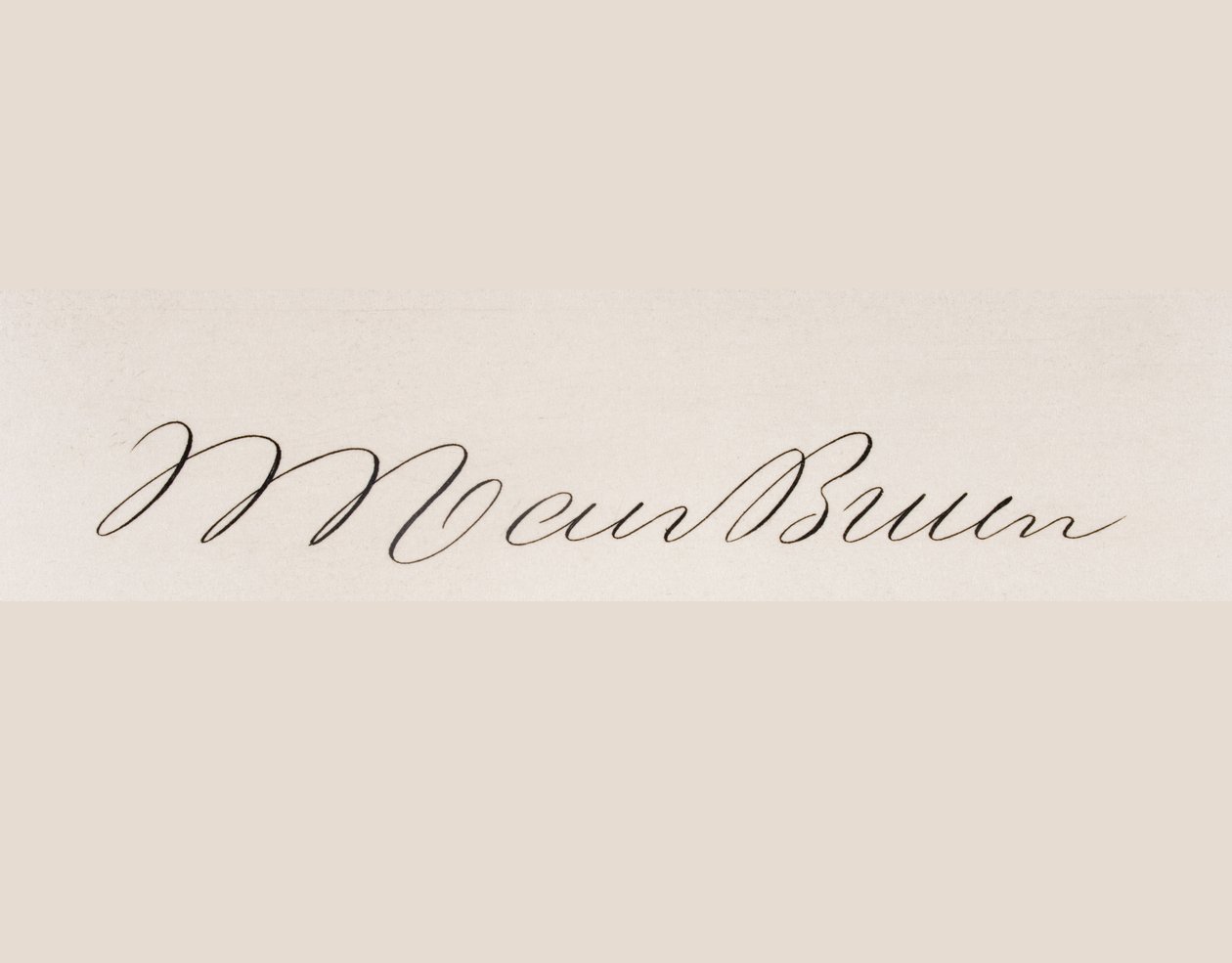 Signatur av Martin van Buren av American School