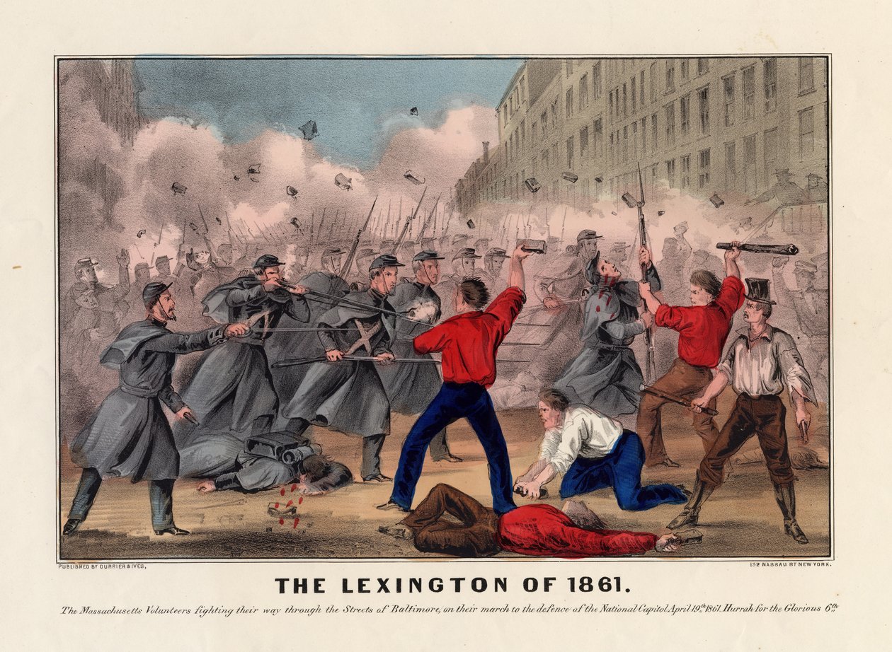The Lexington fra 1861, pub. av Currier & Ives, ca. 1861 av American School