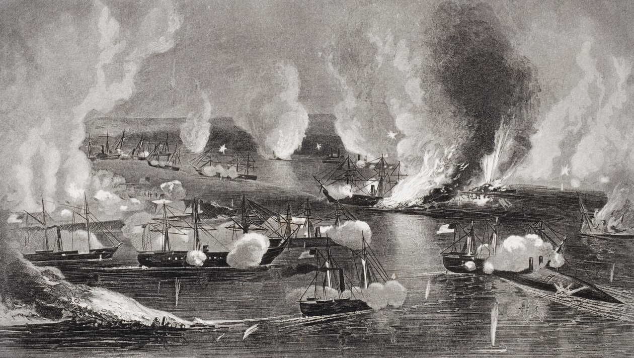 Erobringen av Forts Jackson og St. Philip under den amerikanske borgerkrigen, Louisiana 1862 av American School