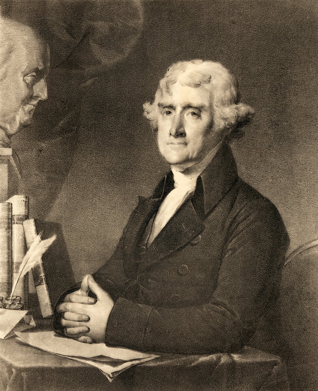 Thomas Jefferson, fra en gravering fra 1800-tallet av American School