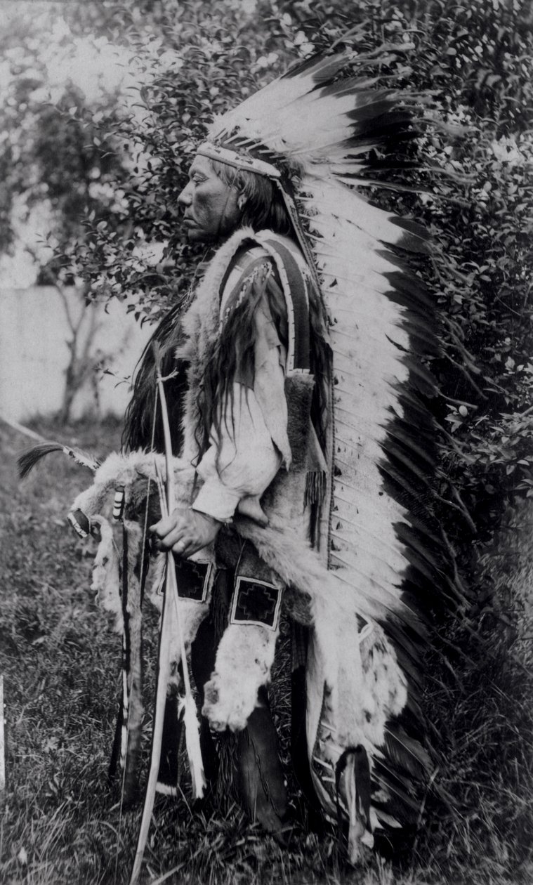 White Wolf, en Comanche-sjef, ca. 1891-98 av American School