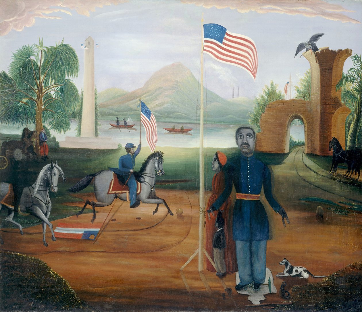 Allegori om frihet av American 19th Century