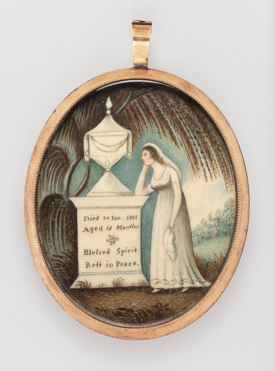 Minneminiatyr av American 19th Century