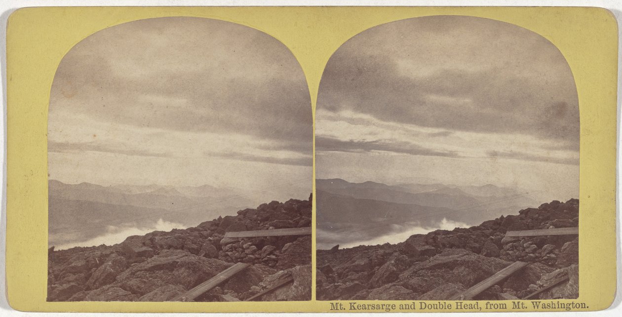 Mt. Kearsarge og Double Head, fra Mt. Washington av American 19th Century
