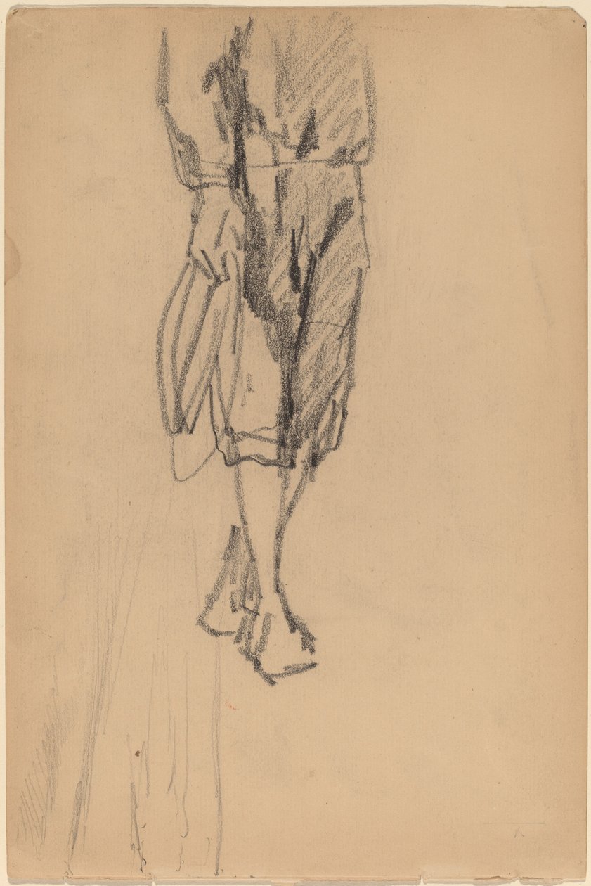 Delskisse av en gutt i Knickers av American 19th Century