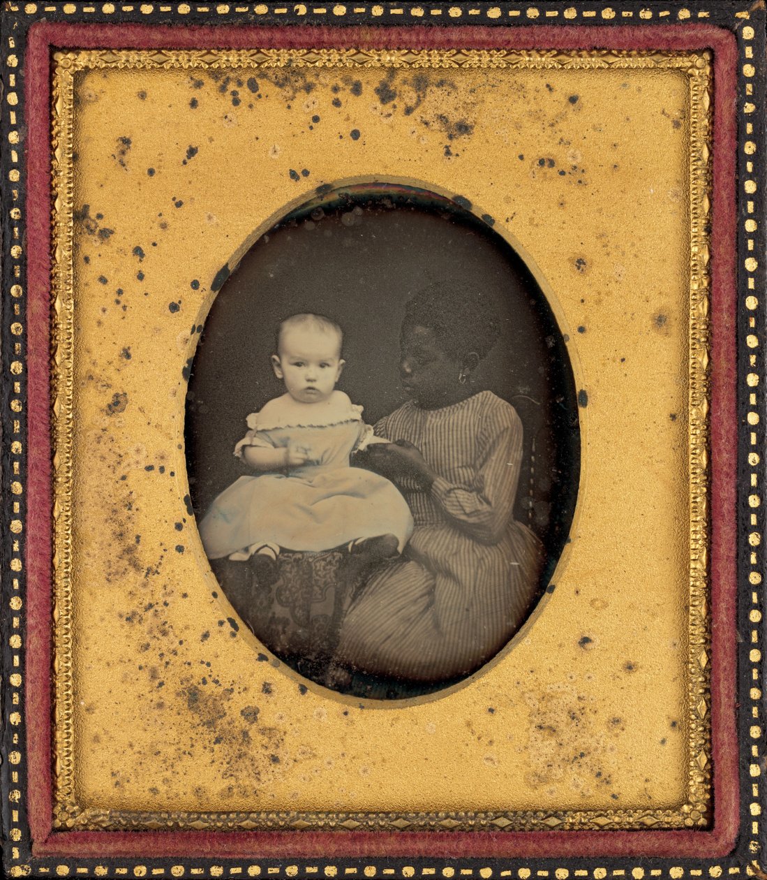 Portrett av et barn og en ung kvinne av American 19th Century