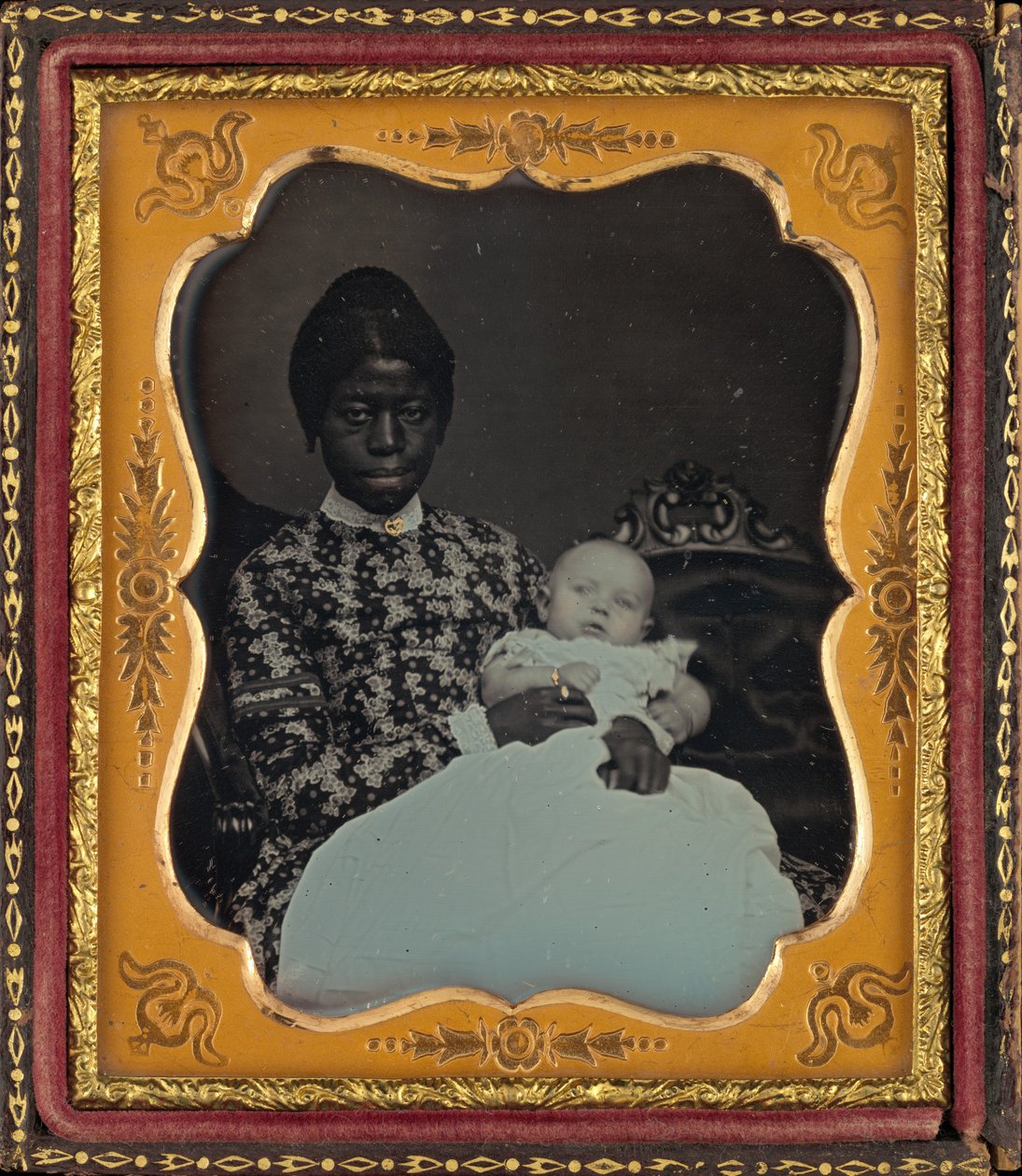Portrett av en kvinne og baby av American 19th Century