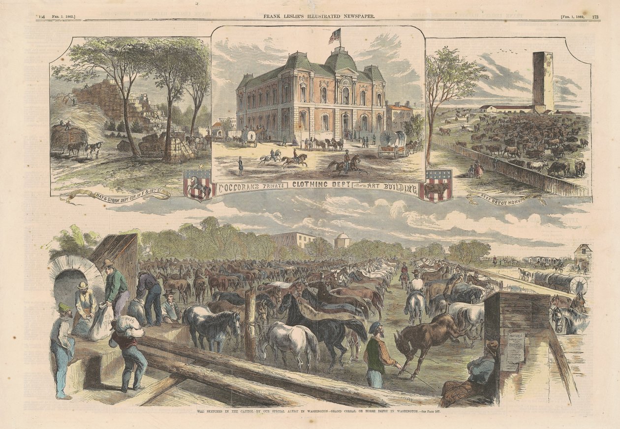 Krigsskisser i hovedstaden av American 19th Century
