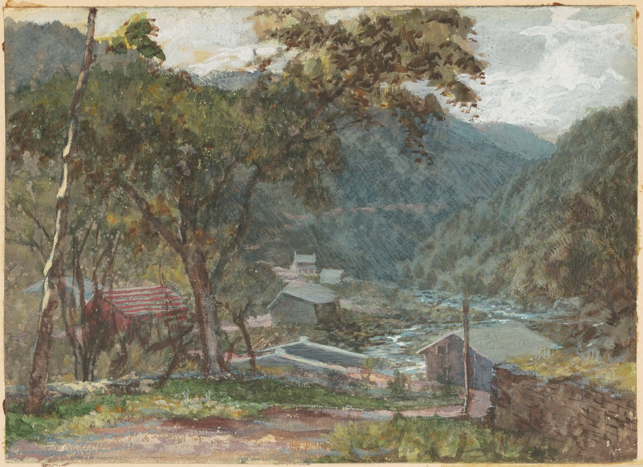 Inngang til Kaaterskill Clove, Catskill Mountains av American 19th Century after John Frederick Kensett