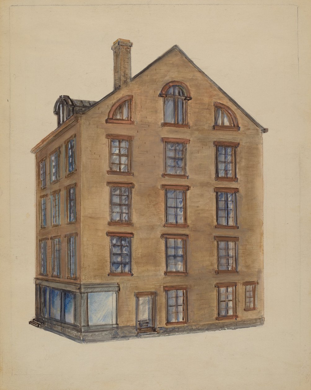 Corner of Pearl og John Streets av American 20th Century