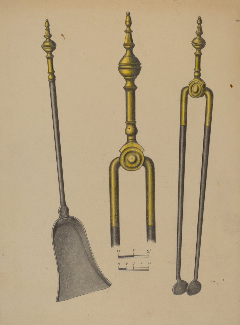 Branntang og spade av American 20th Century
