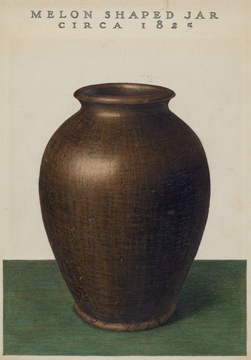 Melonformet krukke av American 20th Century