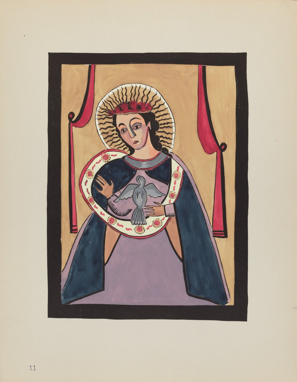 Plate 11: Kunngjøring: Fra porteføljen "Spanske kolonialdesign i New Mexico" av American 20th Century