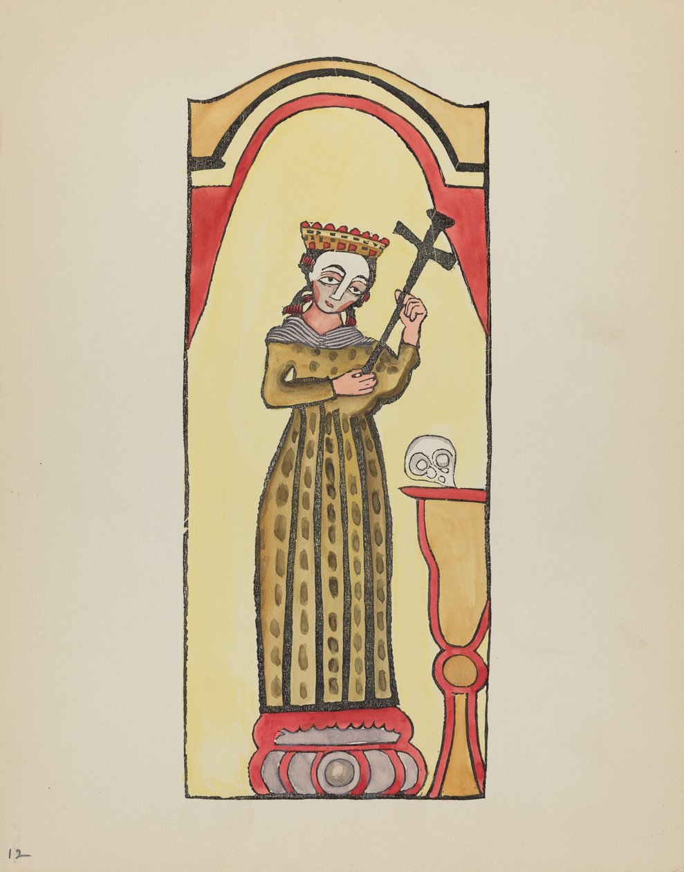Plate 12: Saint Rita: Fra porteføljen "Spanish Colonial Designs of New Mexico" av American 20th Century