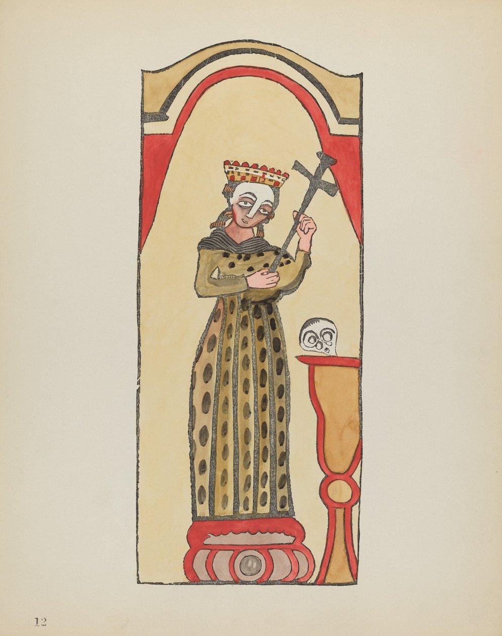 Plate 12: Saint Rita: Fra porteføljen "Spanish Colonial Designs of New Mexico" av American 20th Century