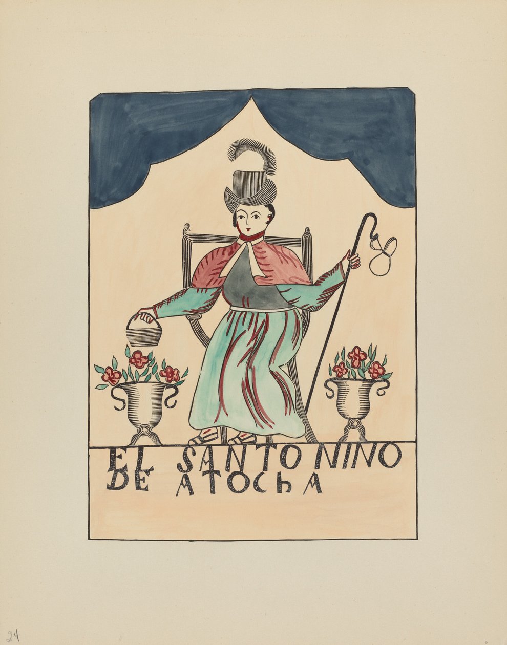 Plate 24: The Lost Child of Atocha: Fra porteføljen "Spanish Colonial Designs of New Mexico" av American 20th Century