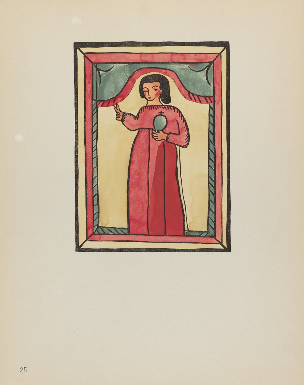 Plate 25: The Lost Child: Fra porteføljen "Spanish Colonial Designs of New Mexico" av American 20th Century