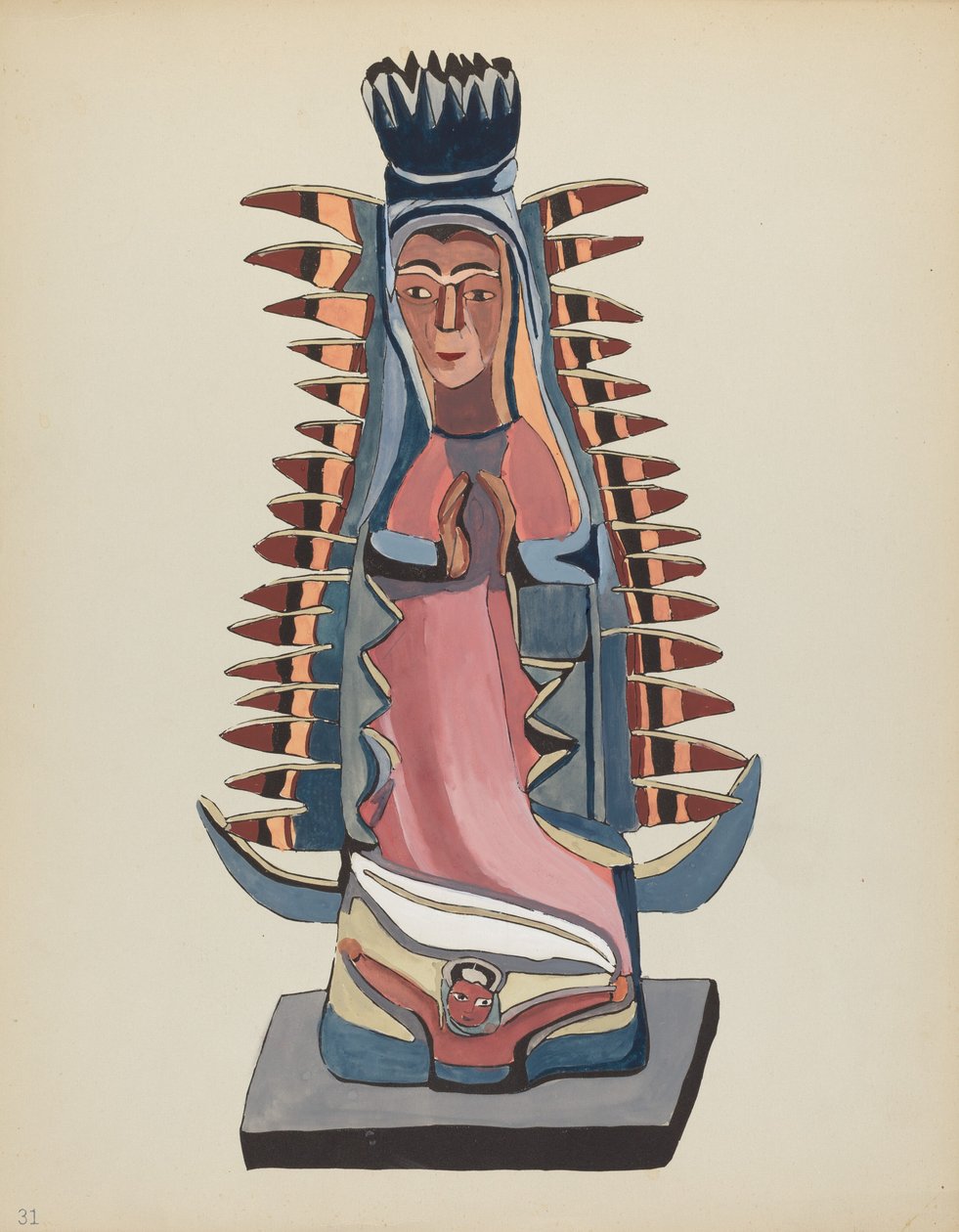 Plate 31: Our Lady of Guadalupe: From Portfolio "Spanish Colonial Designs of New Mexico"   1221157   no       norwegian Successfully Translated  Original: Dal River Translat: Dal River 1286310 no norwegian Successfully Translated Original: Apostel Paulus C av American 20th Century