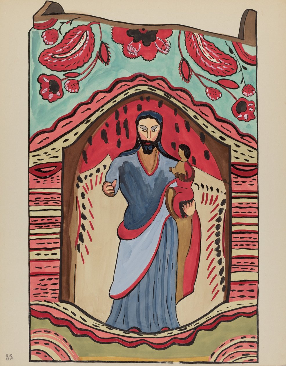 Plate 35: St. Joseph: Fra porteføljen "Spanish Colonial Designs of New Mexico av American 20th Century