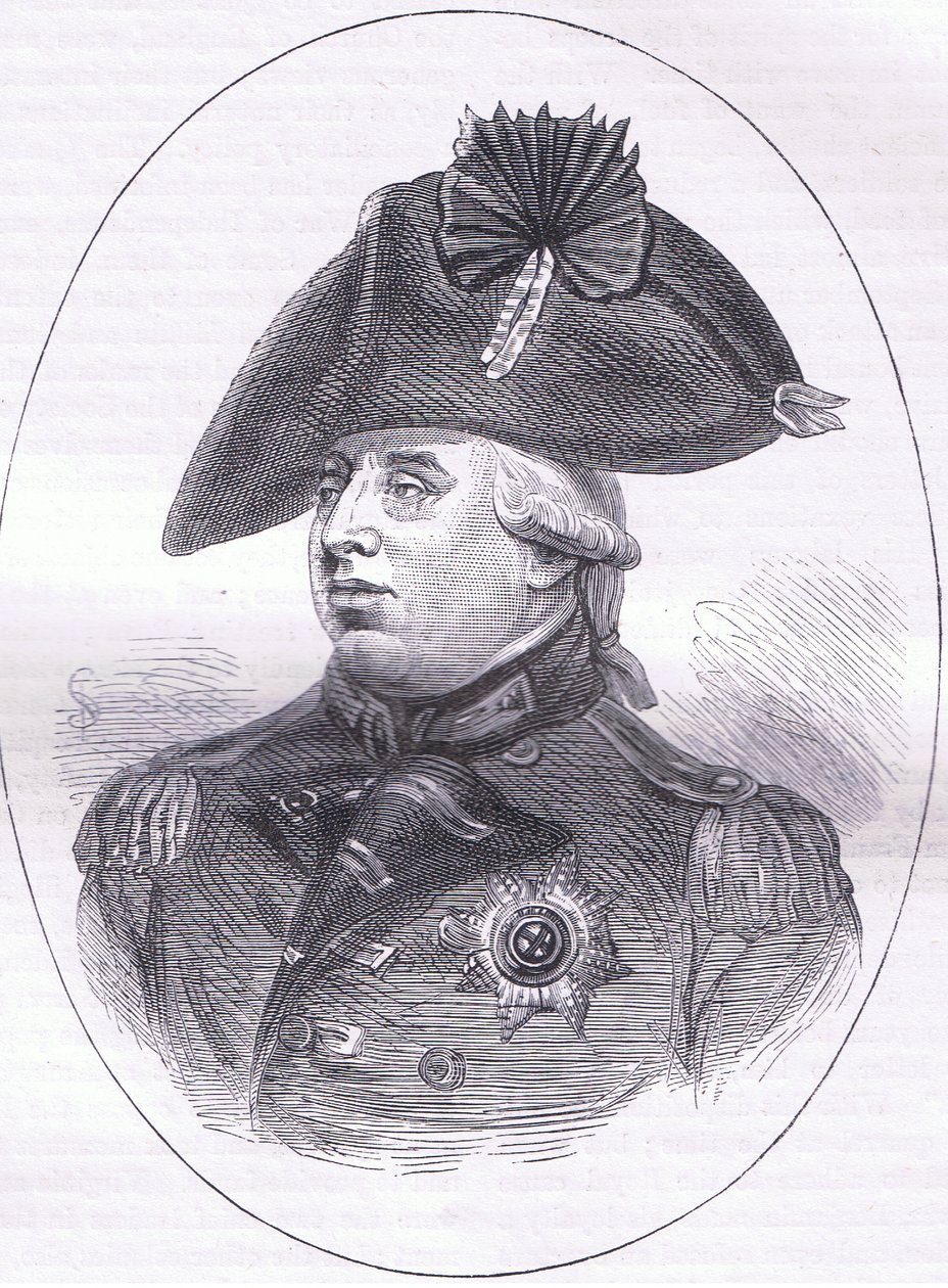 King George III, illustrasjon fra Cassells History of the United States utgitt av Cassell, Petter & Galpin, ca. 1900 (litho) av American English school