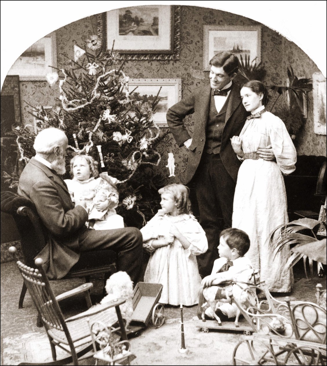 Amerikansk familie juledag av American Photographer