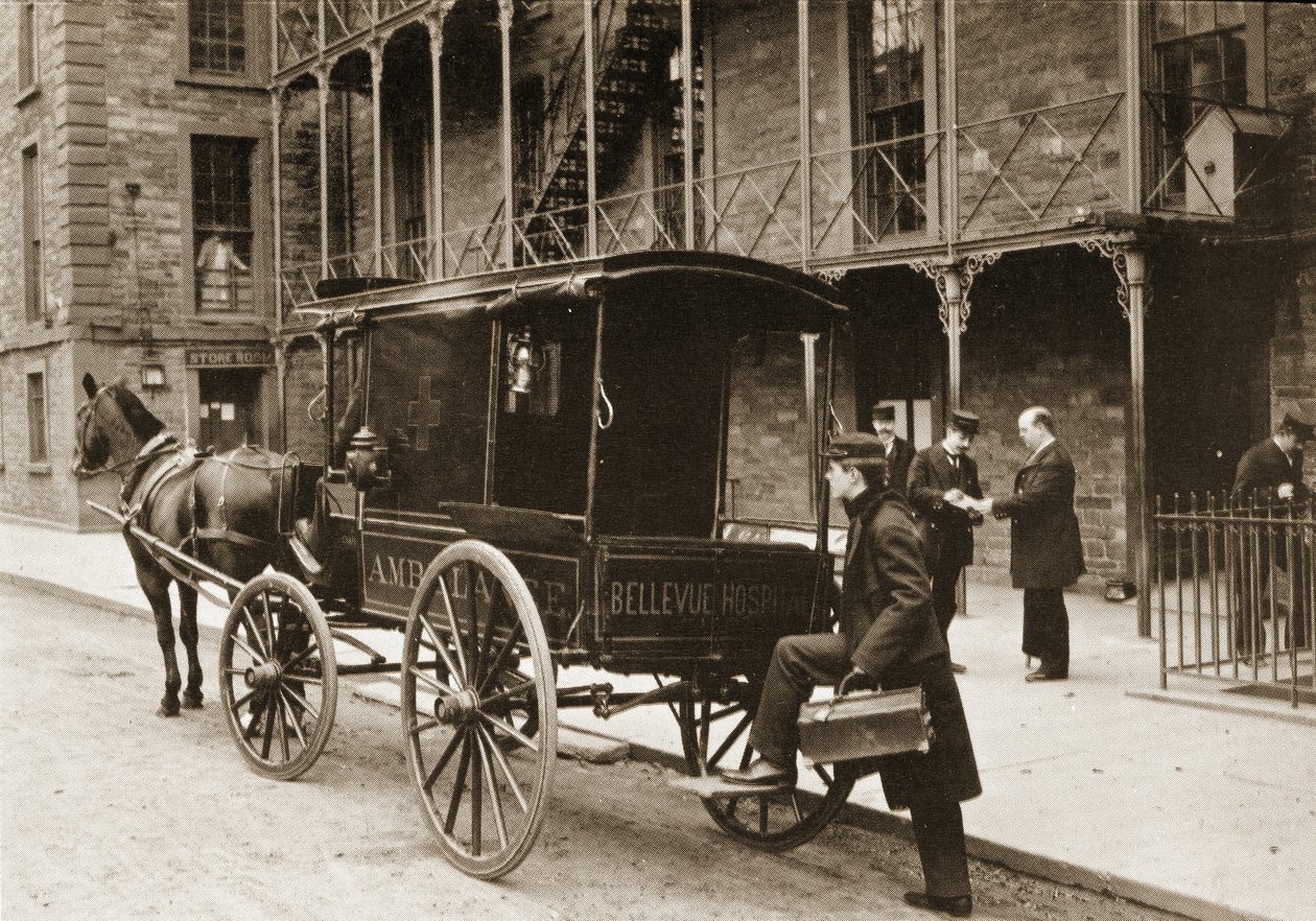 En ambulanse ved Bellevue Hospital, New York City, 1896 av American Photographer