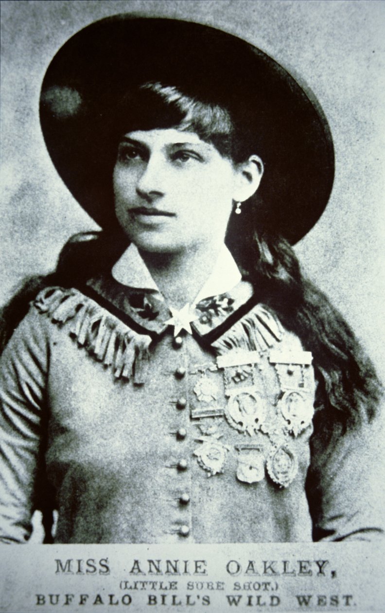 Annie Oakley (1860-1926) (s/hvitt-bilde) av American Photographer