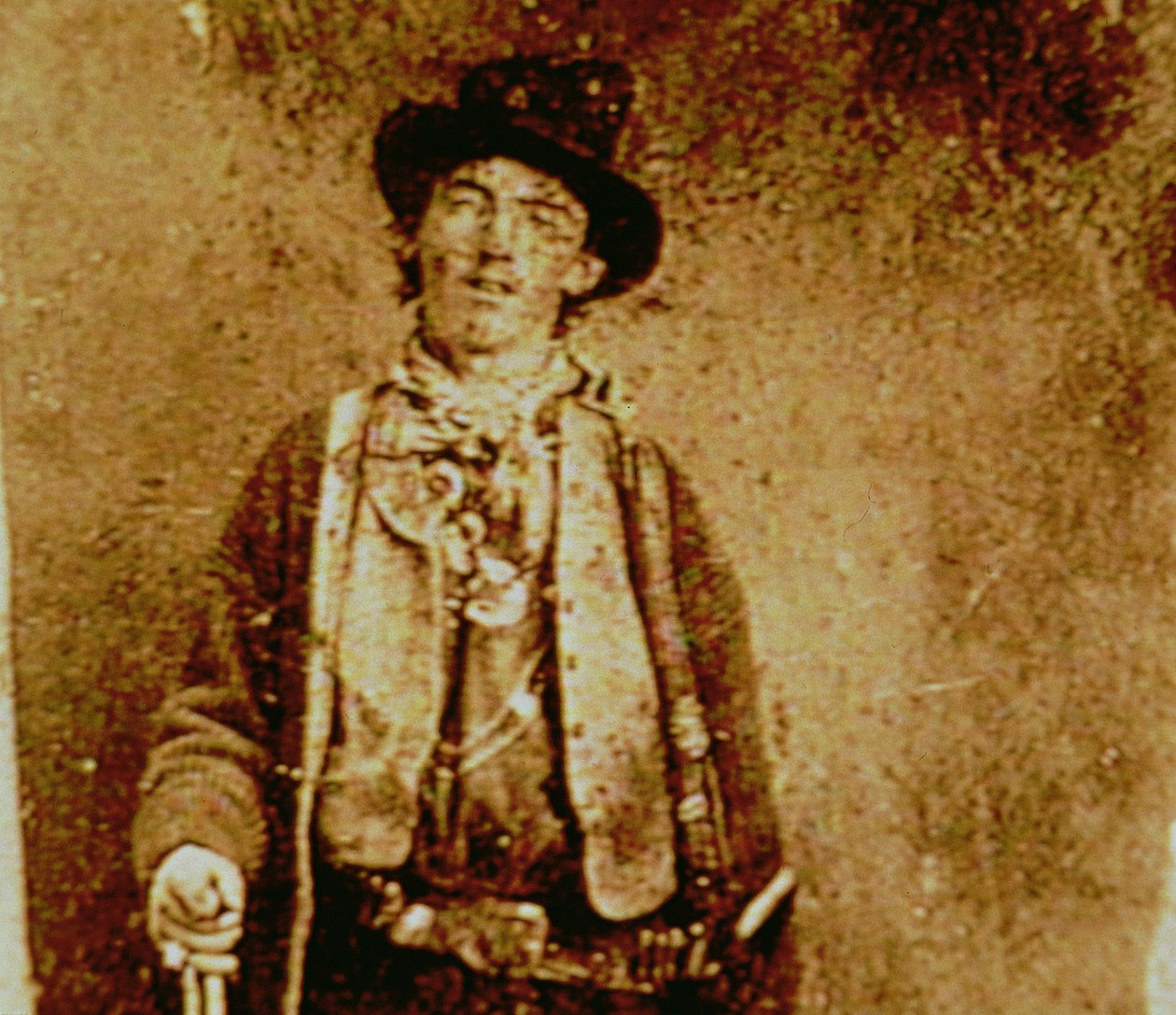 Billy The Kid (1859-81) ca. 1880 (kopi av den originale tintype) av American Photographer