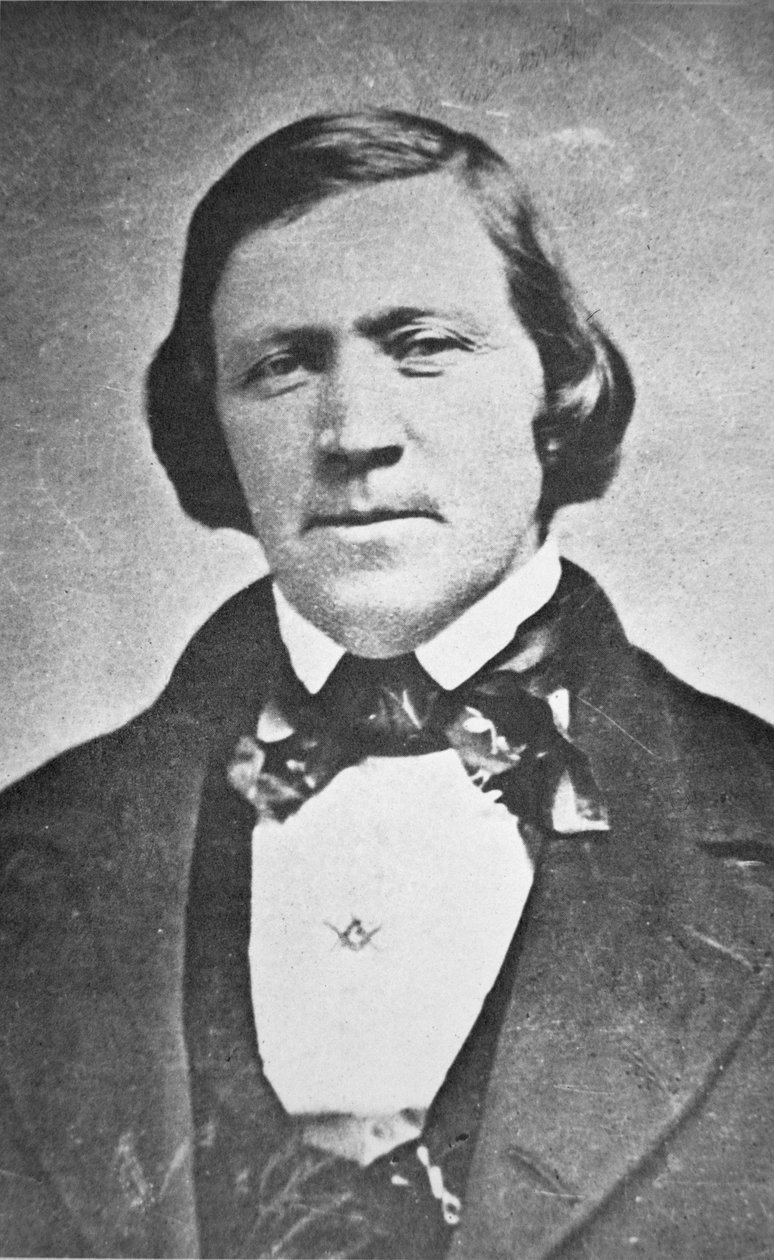 Brigham Young (1801–77) andre president for mormonkirken, 43 år gammel av American Photographer