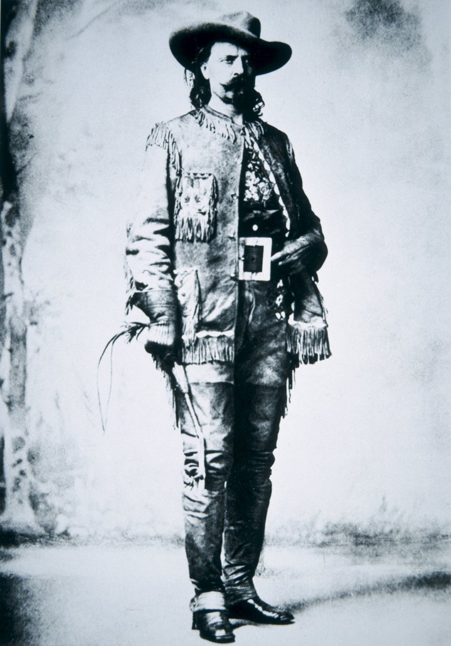 Buffalo Bill Cody (1846-1917) (s/hvitt-bilde) av American Photographer