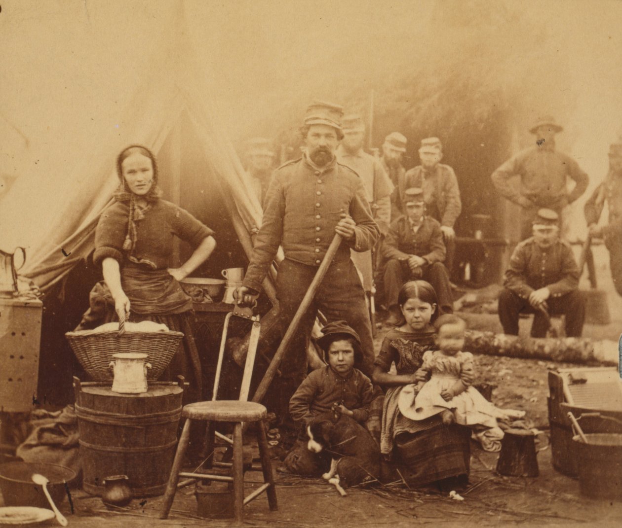 Camp of 31st Pennsylvania Infantry nær Washington, D.C., 1862 (albumintrykk) av American Photographer