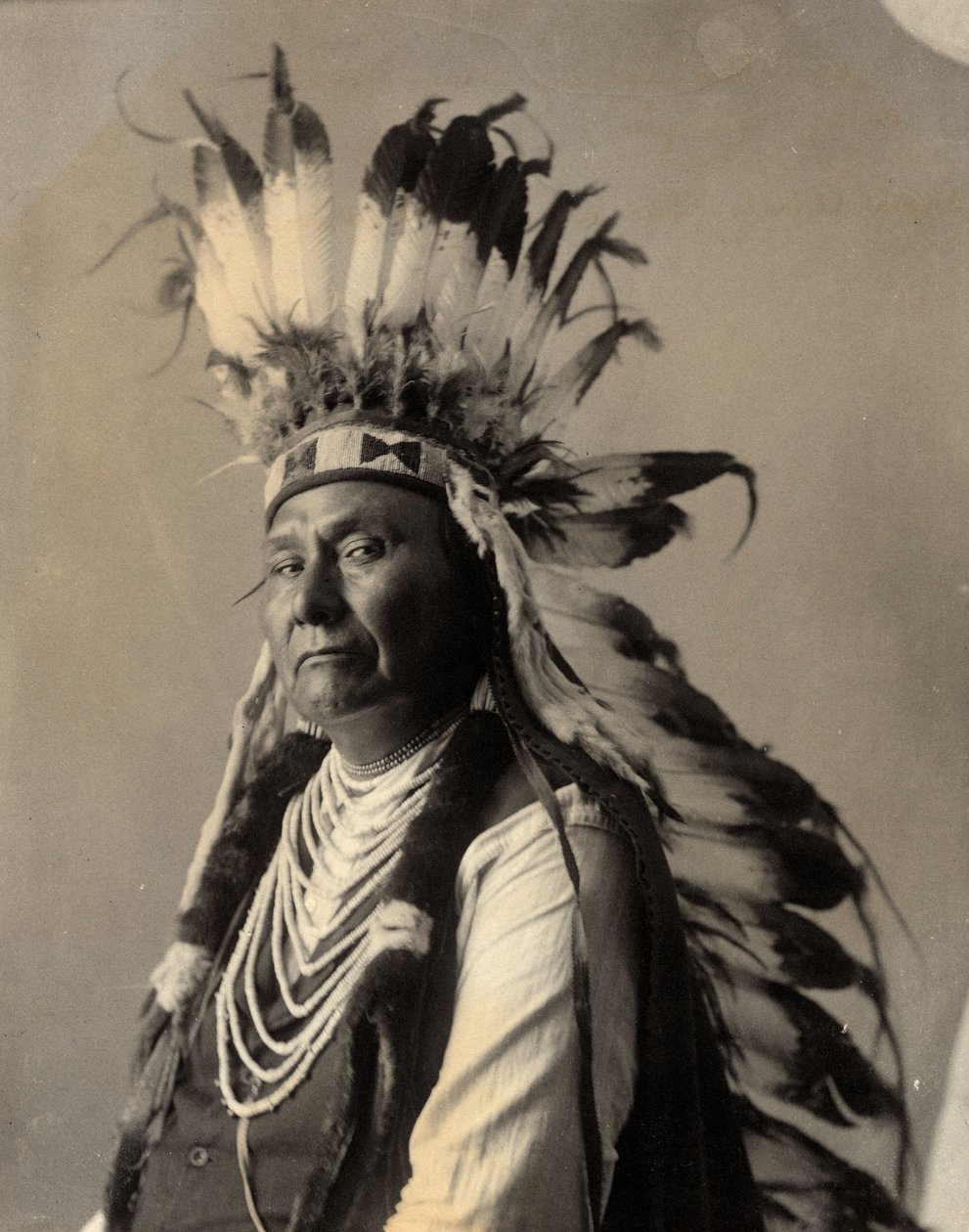 Sjef Joseph Washington, Nez Perce, District of Columbia, april 1900 (s/hvitt-bilde) av American Photographer