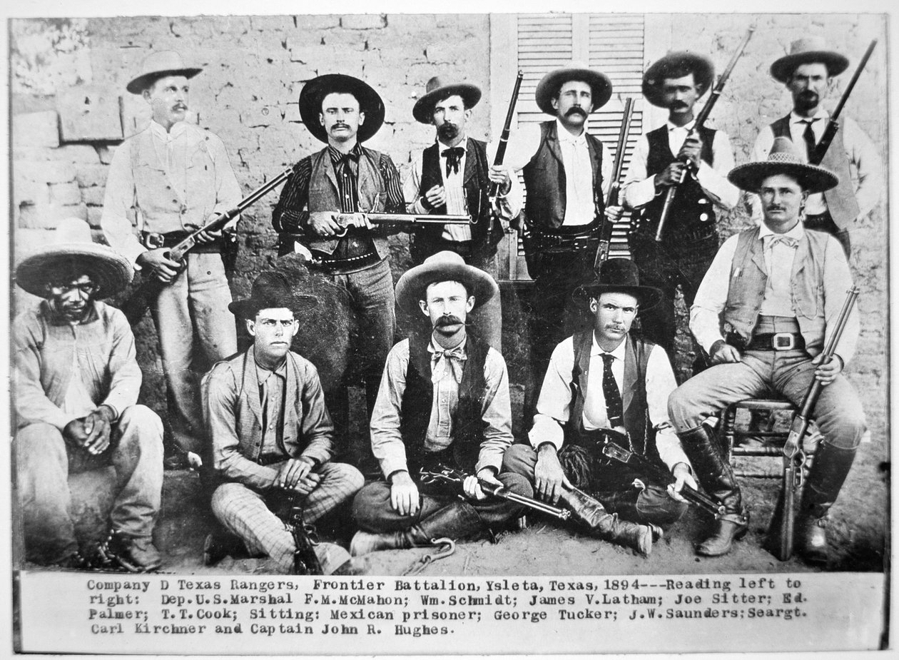 Company 'D' Texas Rangers i Ysleta, Texas av American Photographer