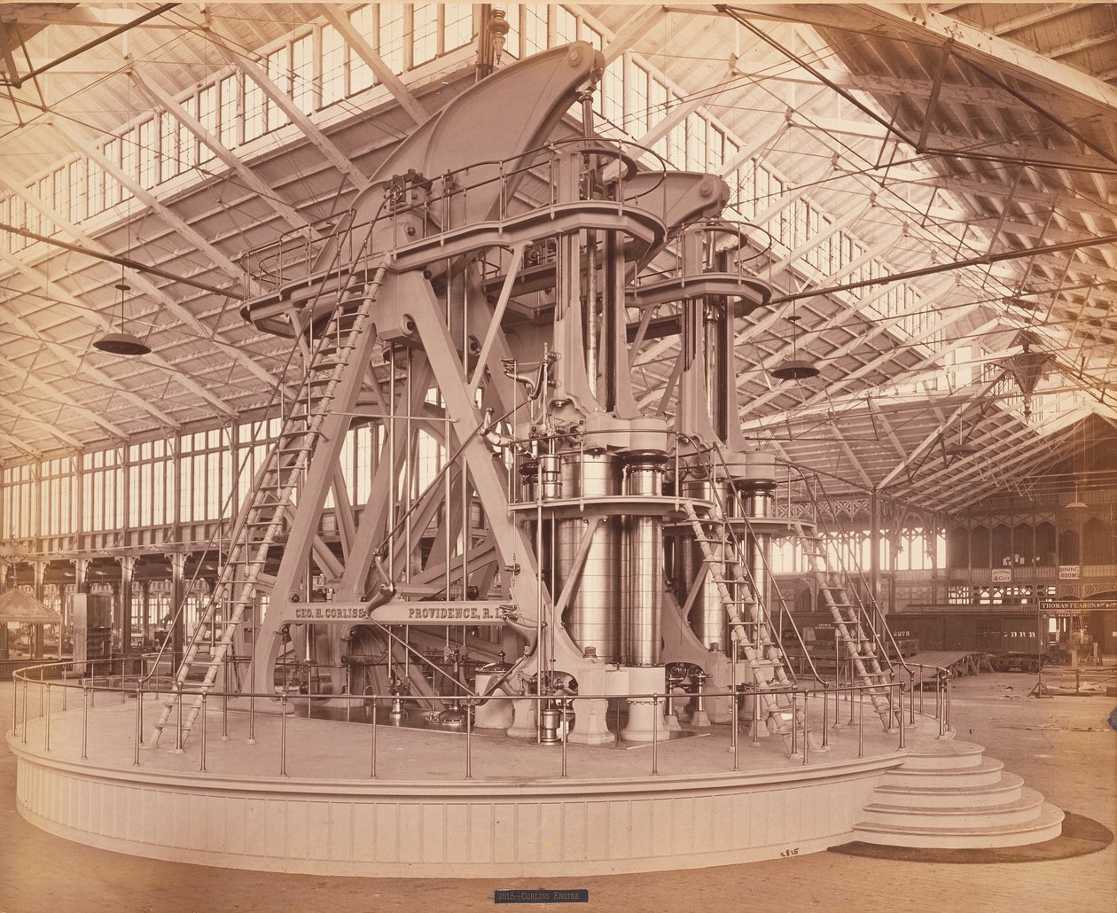 Corliss Engine, Centennial International Exhibition, Philadelphia, 1876 (albumintrykk) av American Photographer