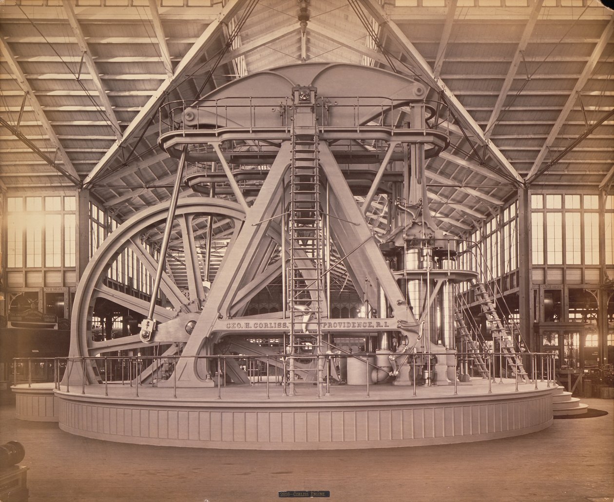 Corliss Engine, Centennial International Exhibition, Philadelphia, 1876 (albumintrykk) av American Photographer
