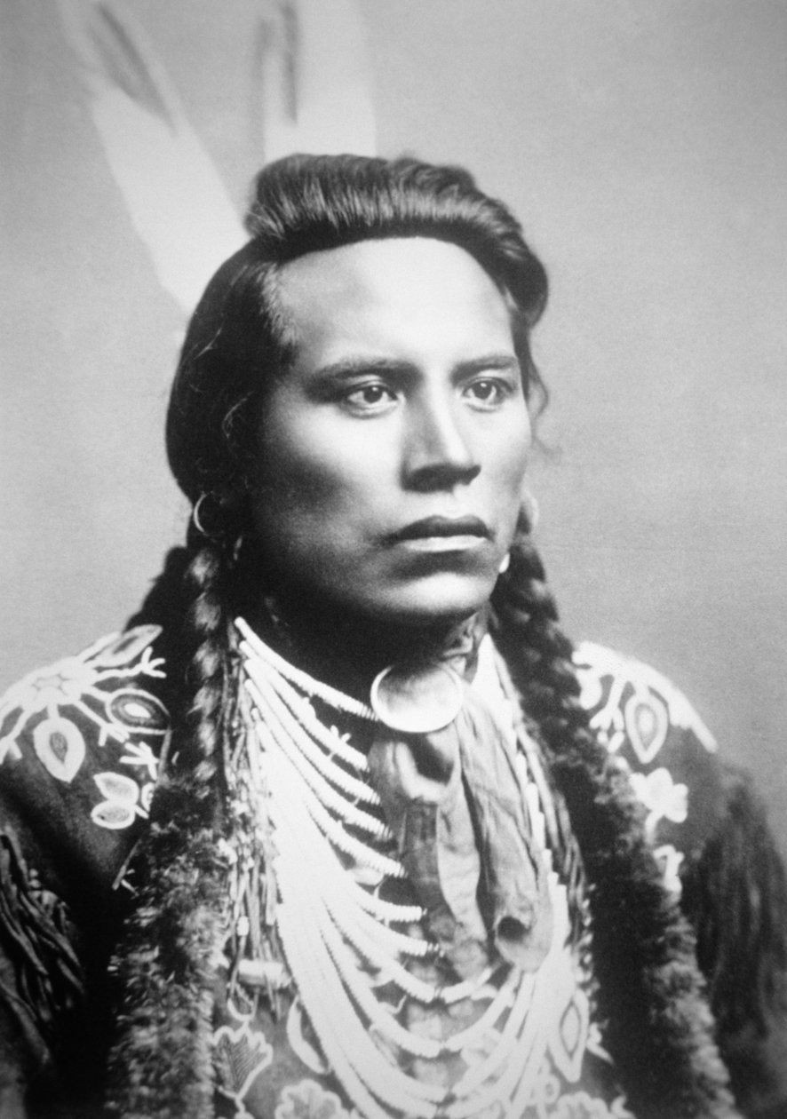Curley, fra Crow-stammen, en av Custers speidere (s/hvitt-bilde) av American Photographer