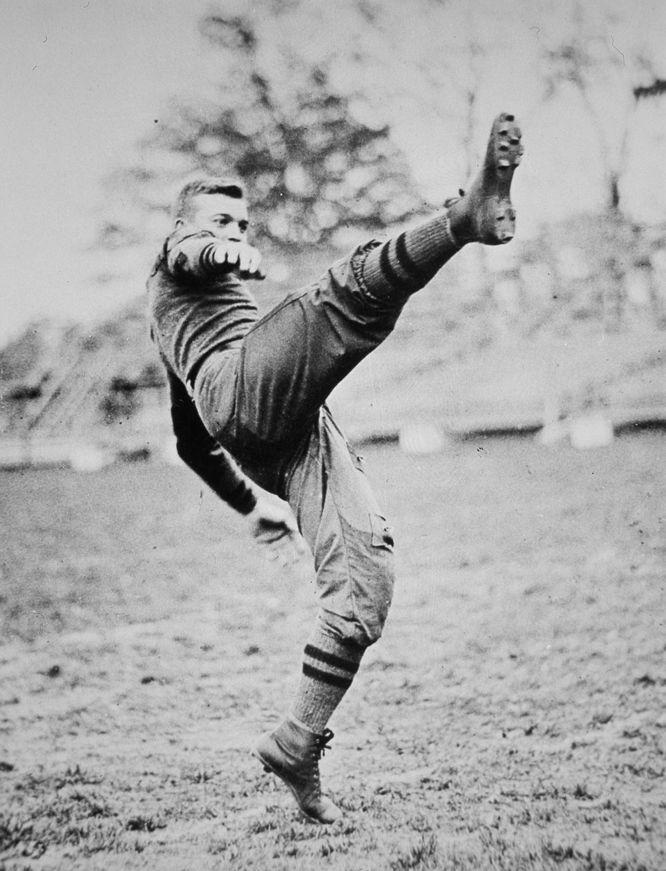 Dwight D. Eisenhower som kadettfotballspiller ved West Point Academy, New York av American Photographer