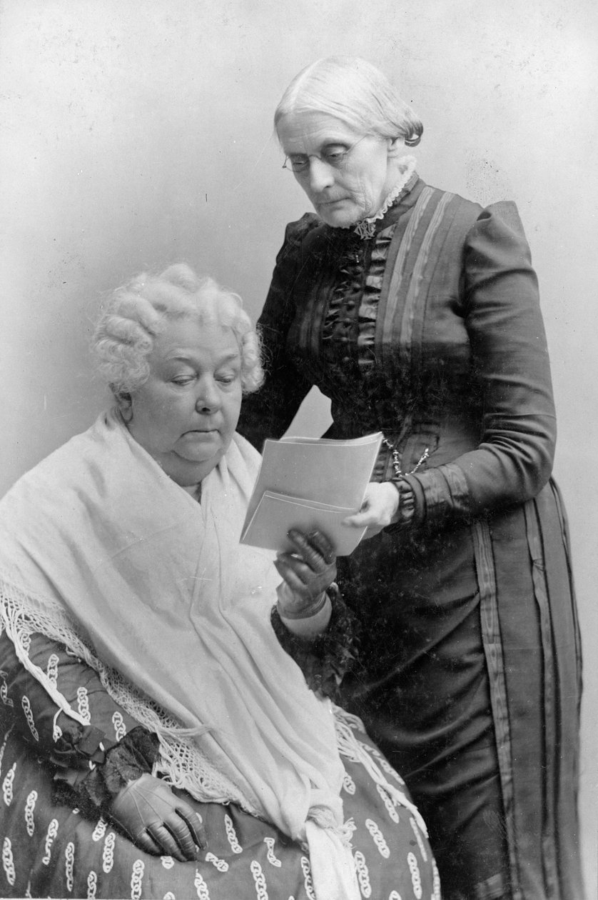 Elizabeth Cady Stanton med venninnen Susan B. Anthony, ca. 1900 av American Photographer