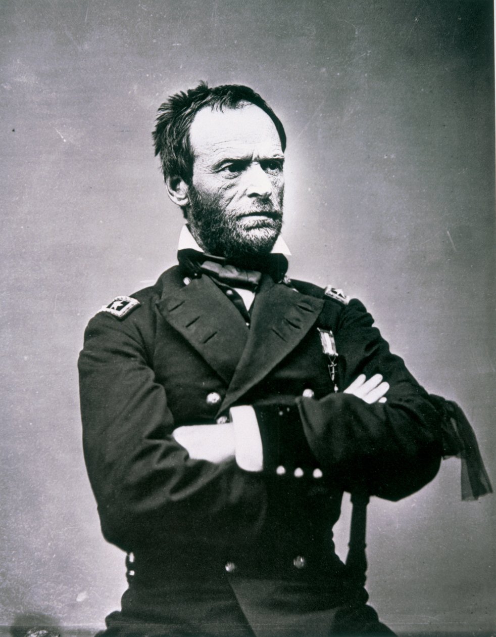 General William T. Sherman (1820-91) (s/hvitt-bilde) av American Photographer
