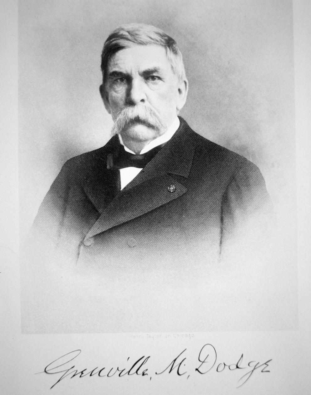 Grenville M. Dodge (1831-1916) (s/hvitt-bilde) av American Photographer