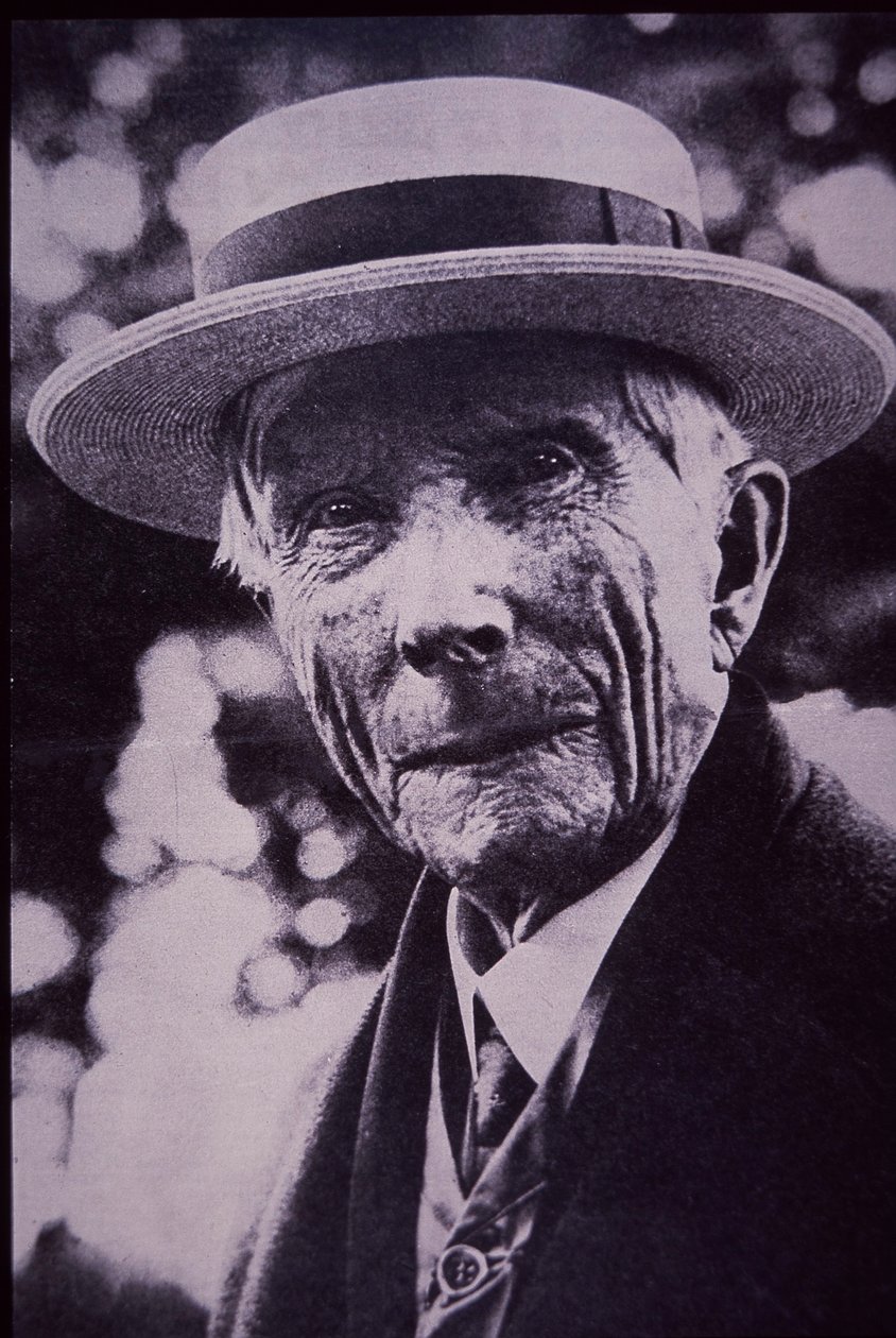 John D Rockefeller, ca. 1930 (s/hvitt-bilde) av American Photographer
