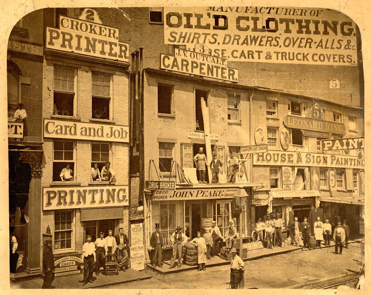 Lower Hudson Street, N.Y.C., 1865 (gelatinsølvtrykk) av American Photographer