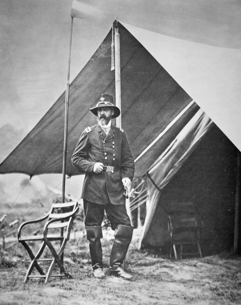 Generalmajor George Meade (1815-72) (s/hvitt-bilde) av American Photographer