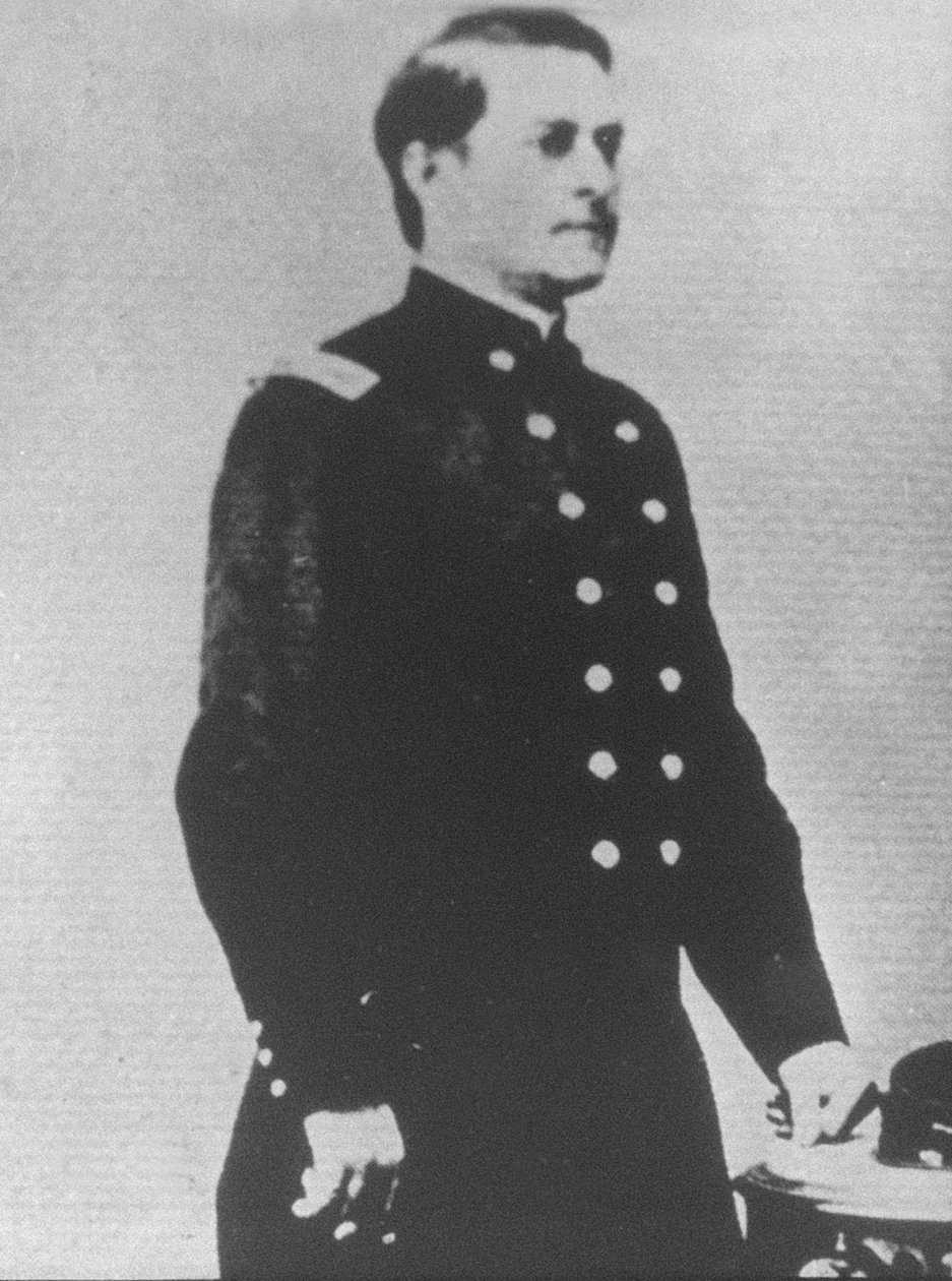 Major Marcus A. Reno fra det 7. amerikanske kavaleriet (s/hvitt-bilde) av American Photographer
